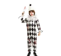 Costume da Clown Killer Pierrot con cappello per bambino