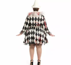 Costume da Clown Killer Pierrot con cappello per donna