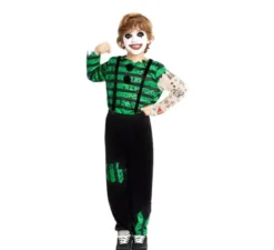 Costume da Clown Killer verde e nero per bambino
