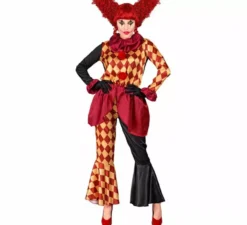 Costume da clown macabro a scacchi da donna