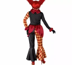 Costume da clown macabro a scacchi da donna