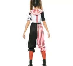 Costume da Clown Malvagio Tricolore con colletto per donna