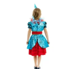 Costume da Clown Maniac blu e rosso per bambina e adolescente