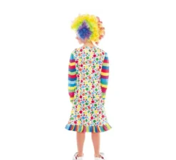 Costume da Clown multicolor a pois per bambina