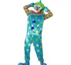Costume da clown multicolore per uomo