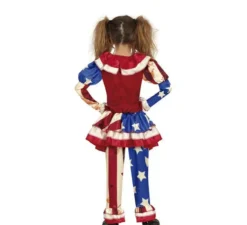Costume da Clown Patriota Sanguinario per bambina