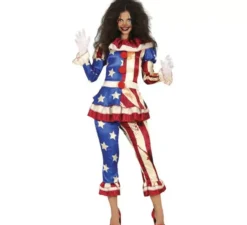 Costume da Clown Patriota Sanguinario per donna