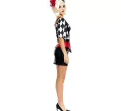 Costume da Clown Rombo nero e rosso per donna