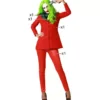 Costume da clown rosso conflittuale per donna