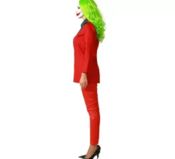 Costume da clown rosso conflittuale per donna
