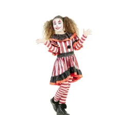 Costume da clown rosso insanguinato per ragazza