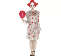 Costume da clown sadico bianco per donna