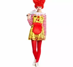 Costume da clown sadico per hamburger per donna