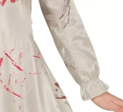 Costume da clown spaventoso bianco e nero per bambine