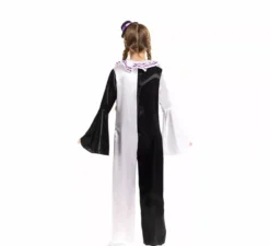 Costume da clown spaventoso con cappello per bambine