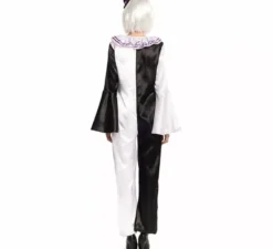 Costume da clown spaventoso con cappello per donna
