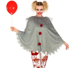 Costume da clown spaventoso o poncho per adulti