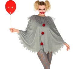 Costume da clown spaventoso o poncho per adulti