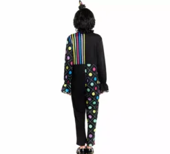 Costume da clown tetro colorato per donna