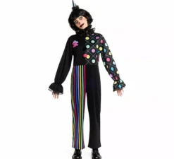 Costume da clown tetro colorato per donna