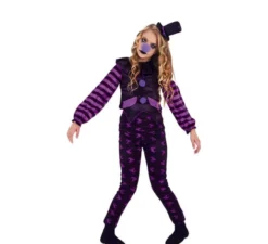 Costume da Clown viola e nero per bambina