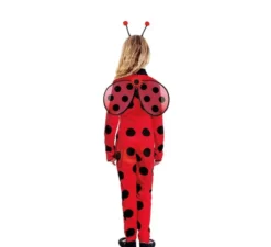 Costume da coccinella a pois neri per bambina
