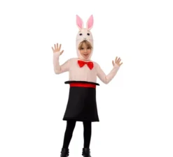 Costume da coniglio con cappello a cilindro per bambina