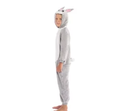 Costume da coniglio grigio e bianco per bambini