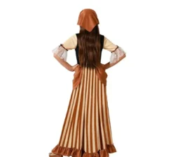 Costume da contadina medievale marrone per ragazza