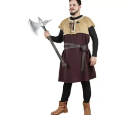 Costume da contadino medievale bicolore o tunica per uomo