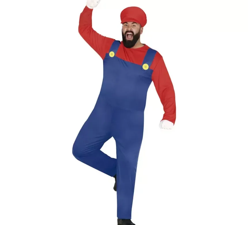 Costume da contadino o idraulico 2 in 1 per uomo