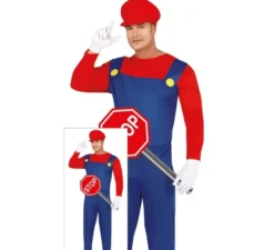 Costume da contadino o idraulico 2 in 1 per uomo