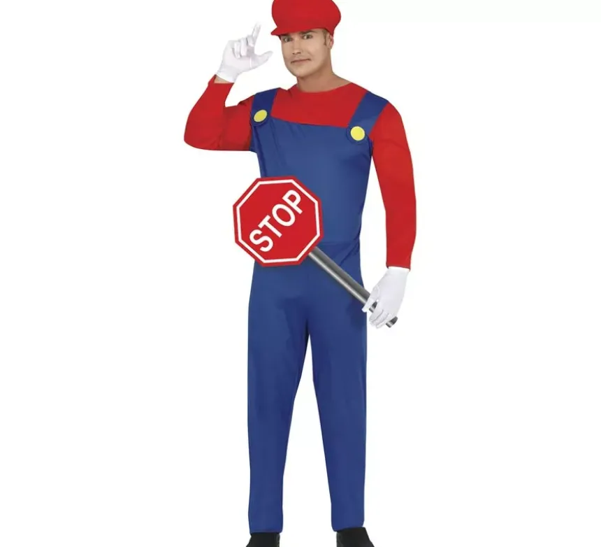 Costume da contadino o idraulico 2 in 1 per uomo