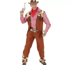 Costume da cowboy a quadri per uomo