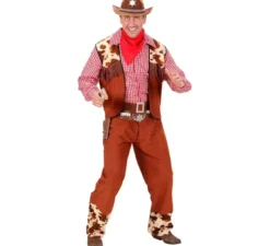 Costume da cowboy a quadri per uomo