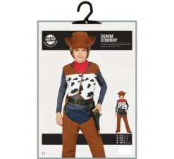 Costume da cowboy classico con gilet per bambino
