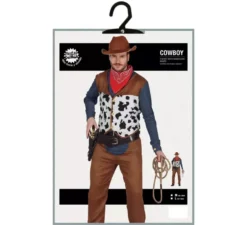 Costume da cowboy classico con gilet per uomo