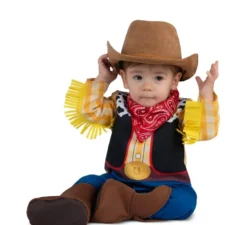 Costume da cowboy con cappello per neonato e bambino