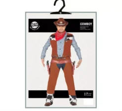 Costume da cowboy con gilet per uomo
