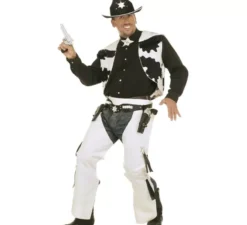 Costume da cowboy da rodeo bianco da uomo