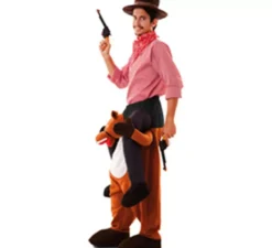 Costume da cowboy sulle spalle di cavallo per adulti