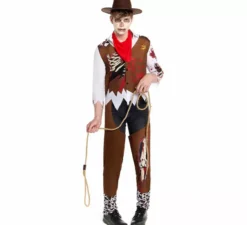 Costume da cowboy zombie per uomo