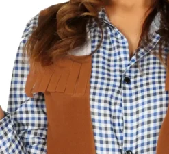 Costume da cowgirl con gilet per donna