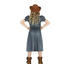 Costume da cowgirl con vestito stampato per bambina
