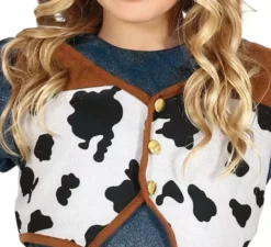 Costume da cowgirl con vestito stampato per bambina