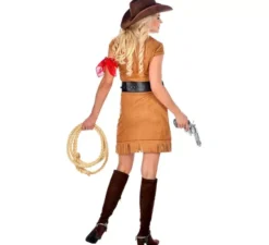 Costume da cowgirl marrone per donna