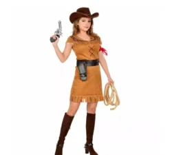 Costume da cowgirl marrone per donna