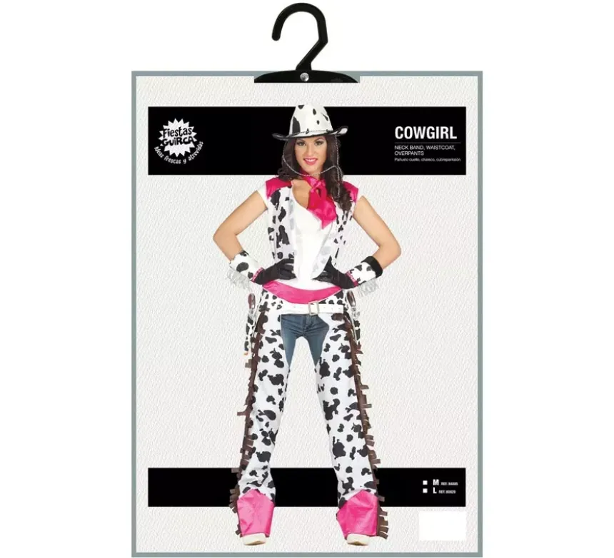Costume da cowgirl rodeo rosa