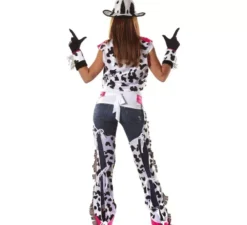 Costume da cowgirl rodeo rosa