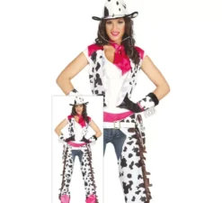 Costume da cowgirl rodeo rosa